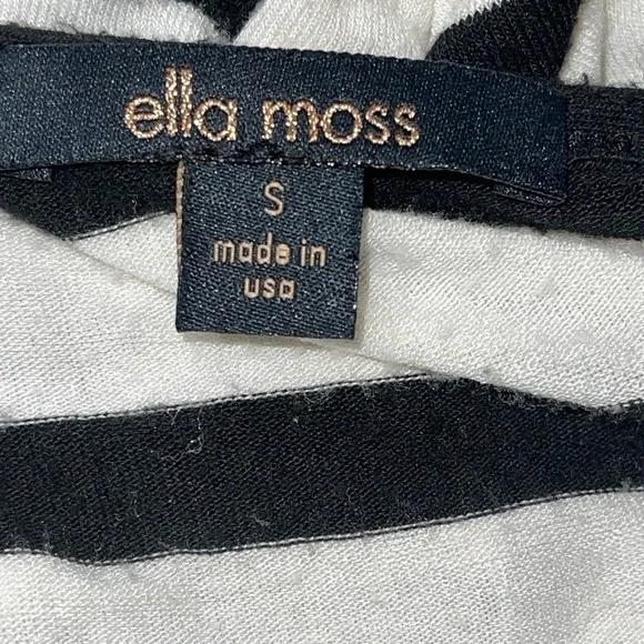 Ella Moss Women's Dress Size S Black/White Stripe Wrap Sleeveless Tie Shoulder - Picture 10 of 12